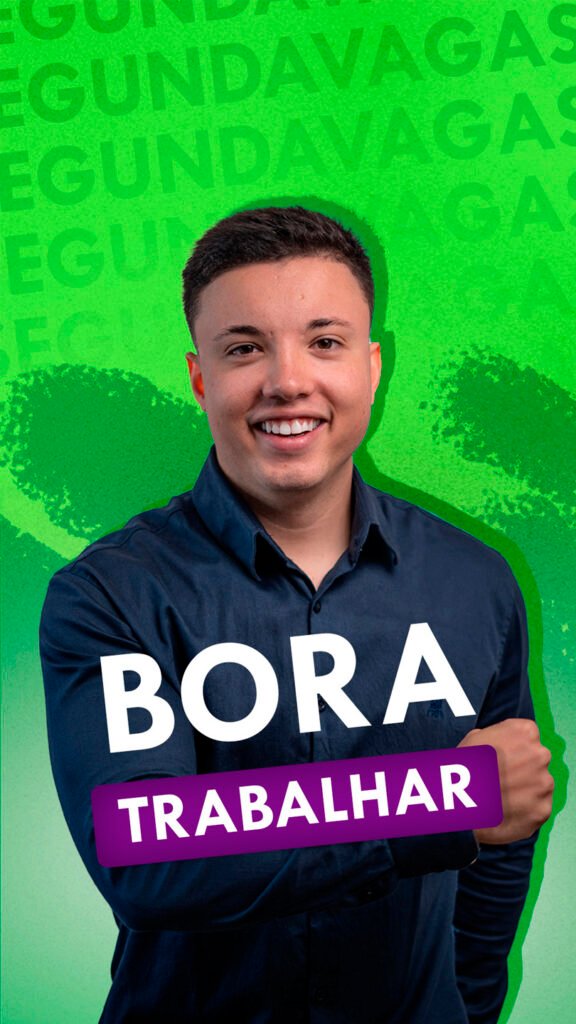 Gustavo Brilha em arte do projeto Segunda Vagas para divulgação de oportunidades